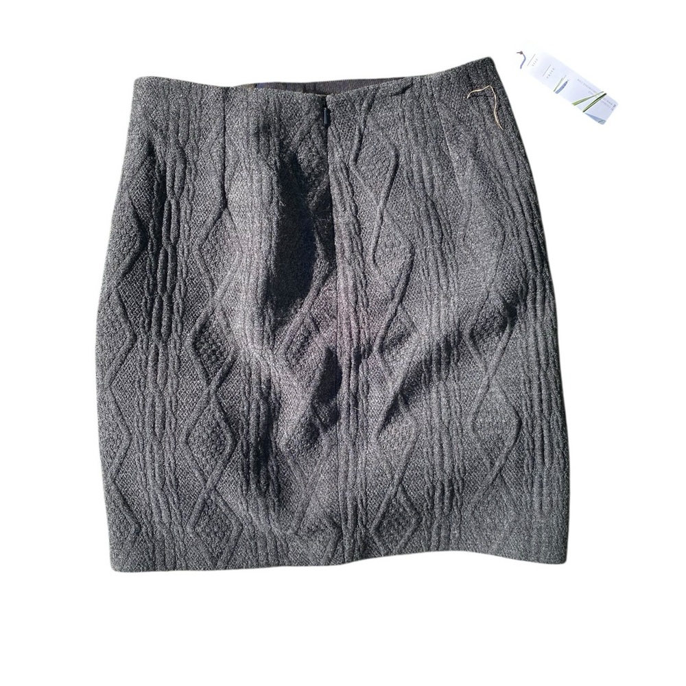 W BY WORTH COZY CABLE KNIT FALL WINTER VIBES MINI SKIRT GREY 2